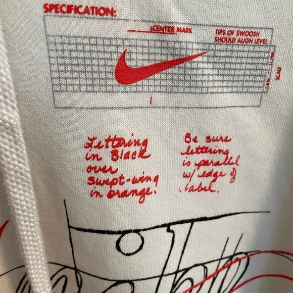 Nike Story of the Swoosh White Mens Hoodie M - Picture 7 of 16